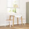 VidaXL Dining Chairs 2 Pcs White Solid Rubber Wood, Dining Chair, Chair, Living Room Chair, Dining Chairs, Chair 4102414