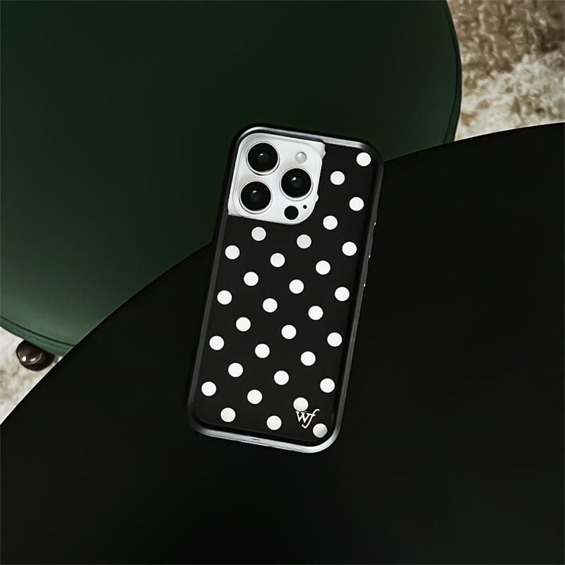 Wildflower 3D Leopard Print Polka Dot Phone Case For iPhone 16 15 14 Plus 12 13 14 15pro 17pro WF Cute Plaid Food Cartoon Cover