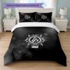 Set Biancheria da Letto 3 Pezzi Stampa Linkin Park Copripiumino con Due Federe Biancheria da Letto Morbida per Camera da Letto Domestica