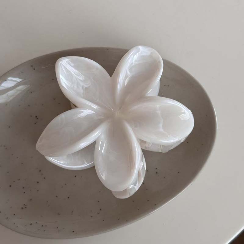 

Корейская текстура синих чернил Цветок Зажим-краб для волос для женщин Девушка Мода Пластик Большой зажим-акула Заколка Аксессуары для волос