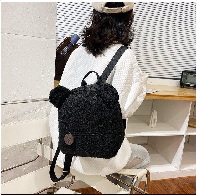 Bear Backpacks Portable Children Travel Shopping Rucksacks Women's Cute Bear Shaped Shoulder Backpack