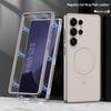 S25ULTRA Phone Case: Cross-Border Leather, Magnetic, Wireless Charging, 2-in-1 Protection