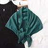 Ethnic Style Solid Color Silk and Cotton-Linen Scarf for Women - Versatile Summer Shawl for Air-Conditioned Rooms