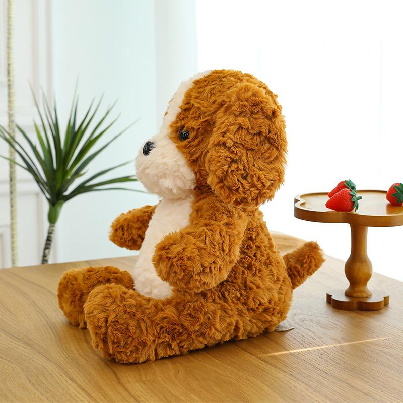 Cute Curly Puppy Plush Toy Claw Machine Doll Home Furnishing Pillow Ring Exchange Gift Car Pillow