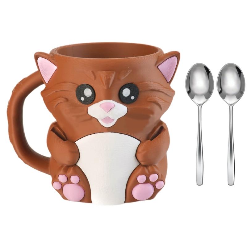 Funny Animal Ice Cream Pints Holder With Insulated Sleeve Builts In Storage Drawer and Spoons Dessert Organizers