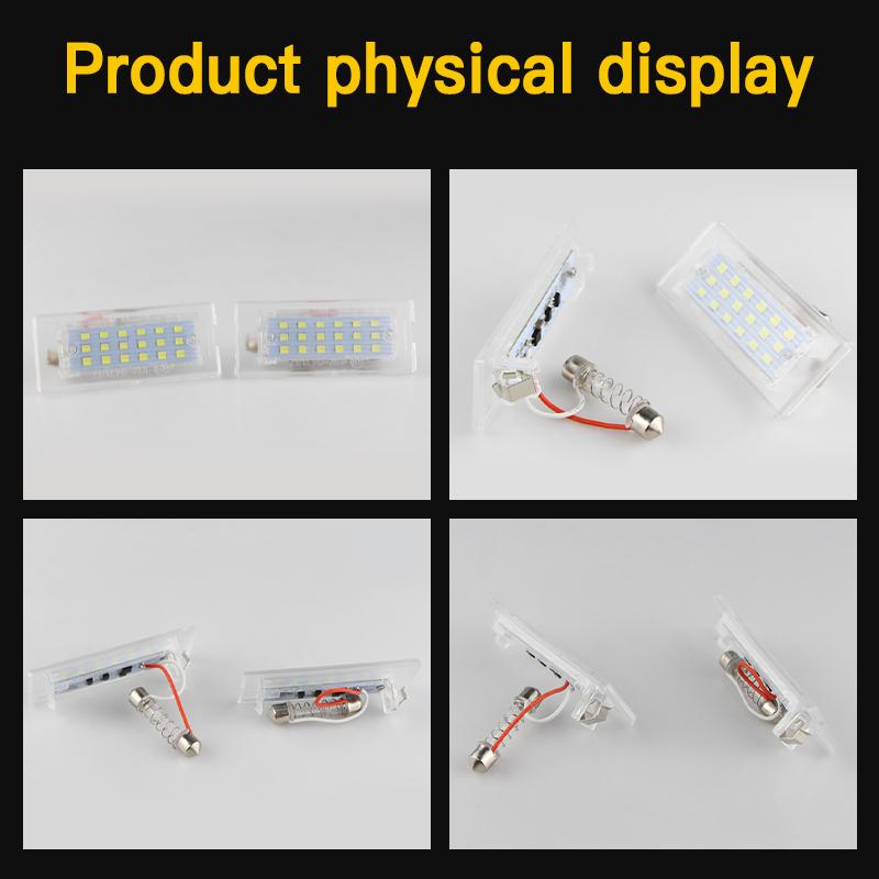 2PCS 6000K White LED License Plate Light Lamp For BMW E53 X5 1999-2003 E83 X3 2004-2009 OEM#: 51137062293" Error Free