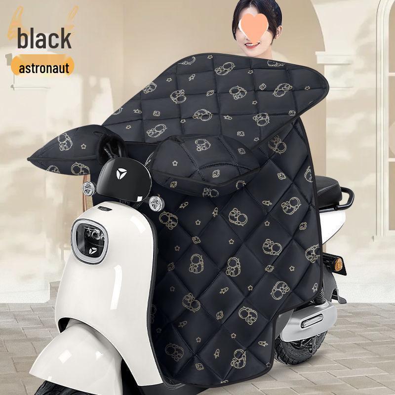 Electric Vehicle Plush Windshield Cover - Thickened, Enlarged, Waterproof, and Windproof for Winter Protection.