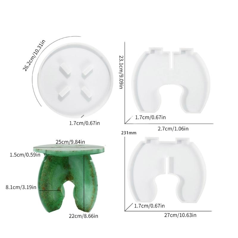 Epoxy Silicone Mold Round Splicing Stool Shaped Molds Flexible Ornaments Making Mould Jewelry Making Supplies Tool