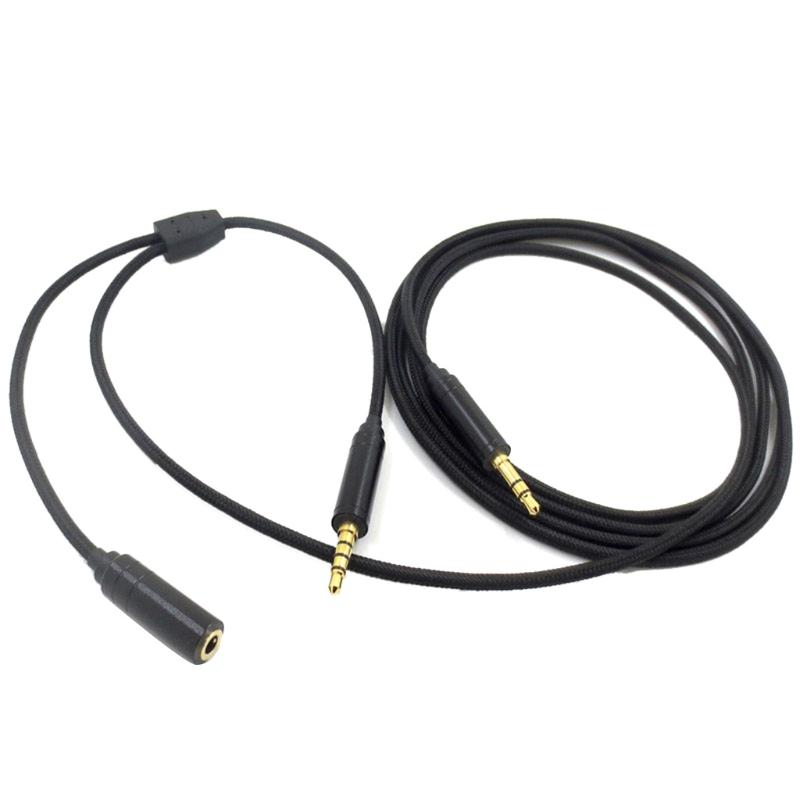 New 2m Chat Link Adapter Cable for 3.5mm 1 Female to 2 Male Adapter Cable for /Switch HD60S Gaming Accessories