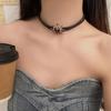 Double Layer Brown Leather Necklace with Sun Charm Clavicle Chain Choker for Nature Lovers and Fashion Enthusiasts