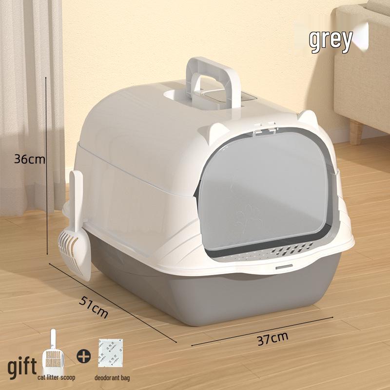 Extra-Large Enclosed Cat Litter Box: Odor & Splash-Proof, Dual-Use Design