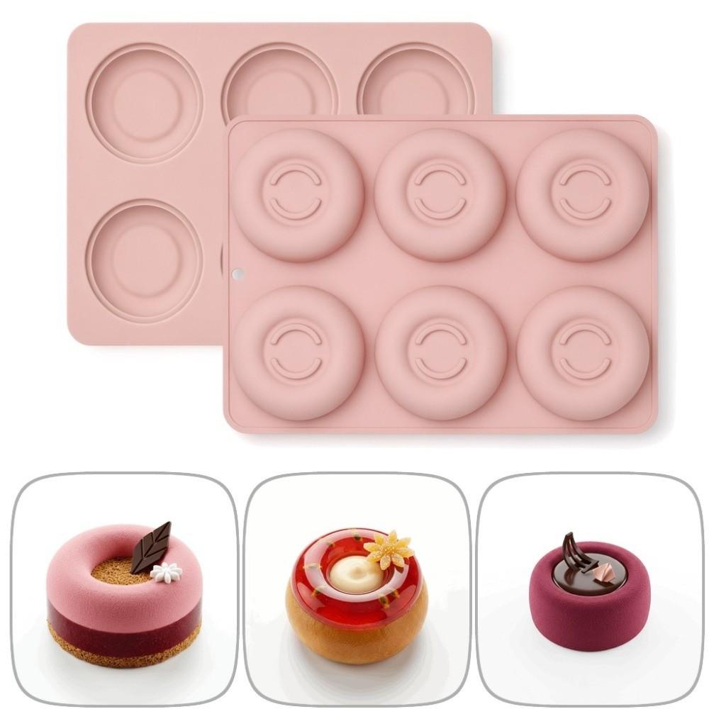 Silicone 6-Cavity Baking Molds Cake Utensils Easy-to-clean Cake Mold Baking Tool