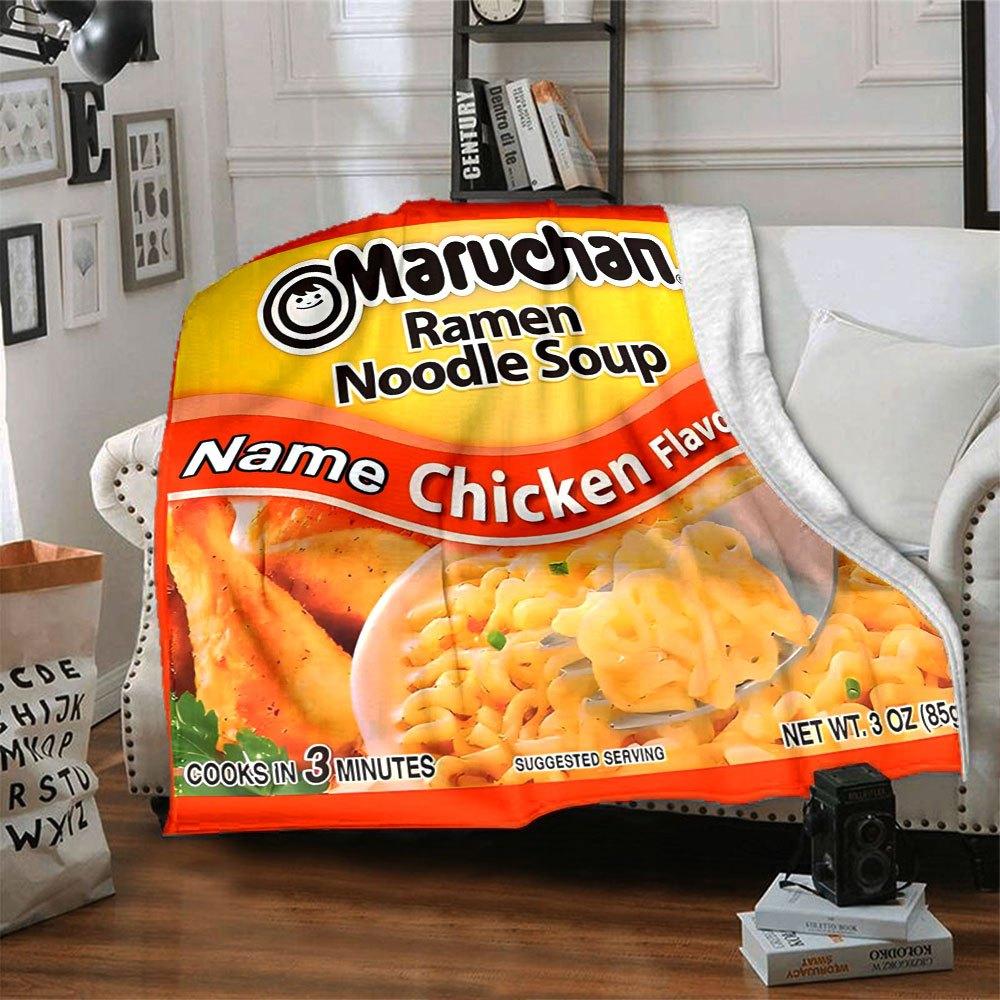 Maruchan Chicken Flavor Ramen Noodle Soup Home Customize Your Name Blankets Comfortable Soft Lightweight Blanket For All Seasons Perfect For Picnics