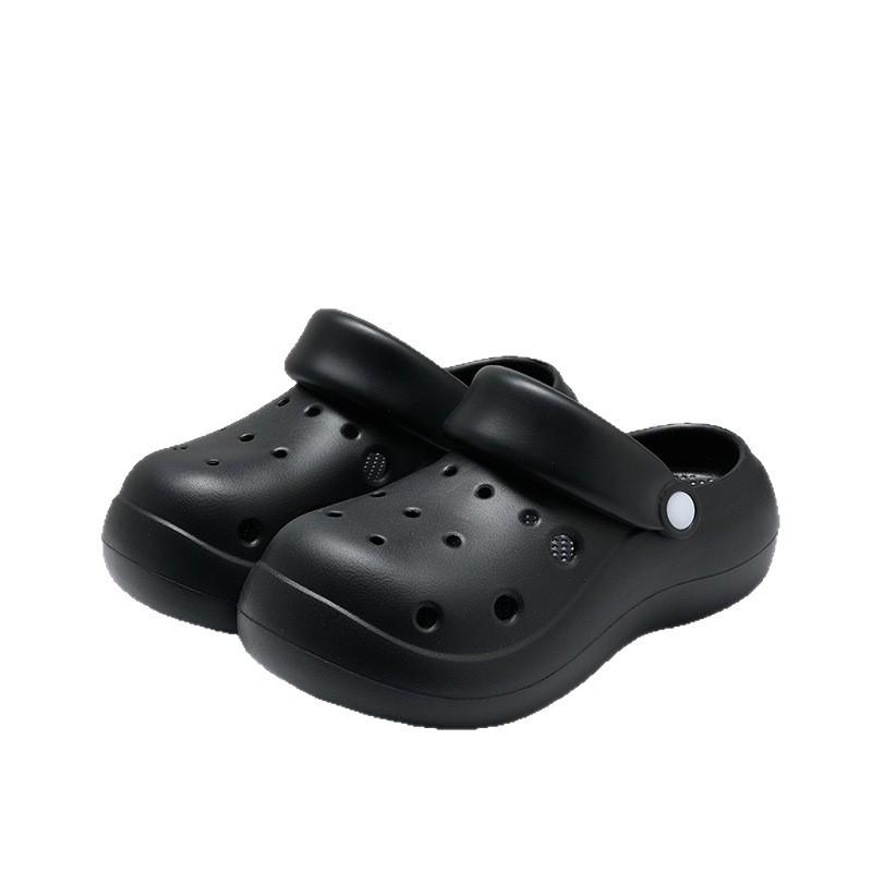 Hole shoes women's summer outer wear non-slip, breathable and non-smelly feet heightening beach sandals thick-soled bag head slippers