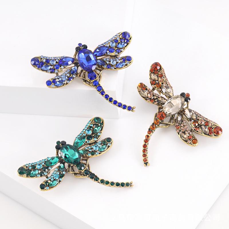 

Elegant Dragonfly Rhinestone Brooch - Luxury Women s Corsage Pin for Coat or Scarf