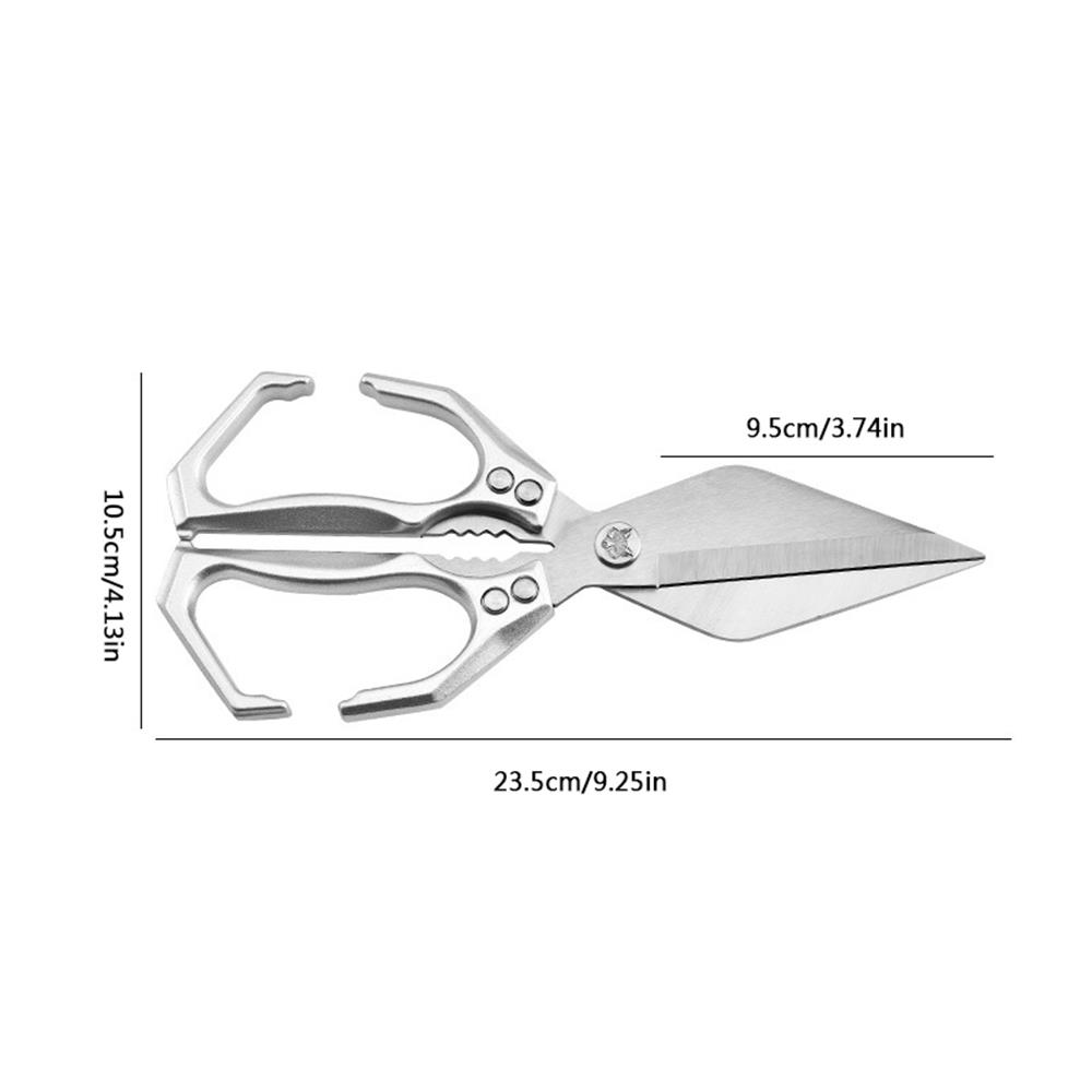 Kitchen Shears For Food Stainless Steel Meat Cutting Scissors Cooking Shears For Chicken Bottle Opener Clip Walnut Kitchen Tools