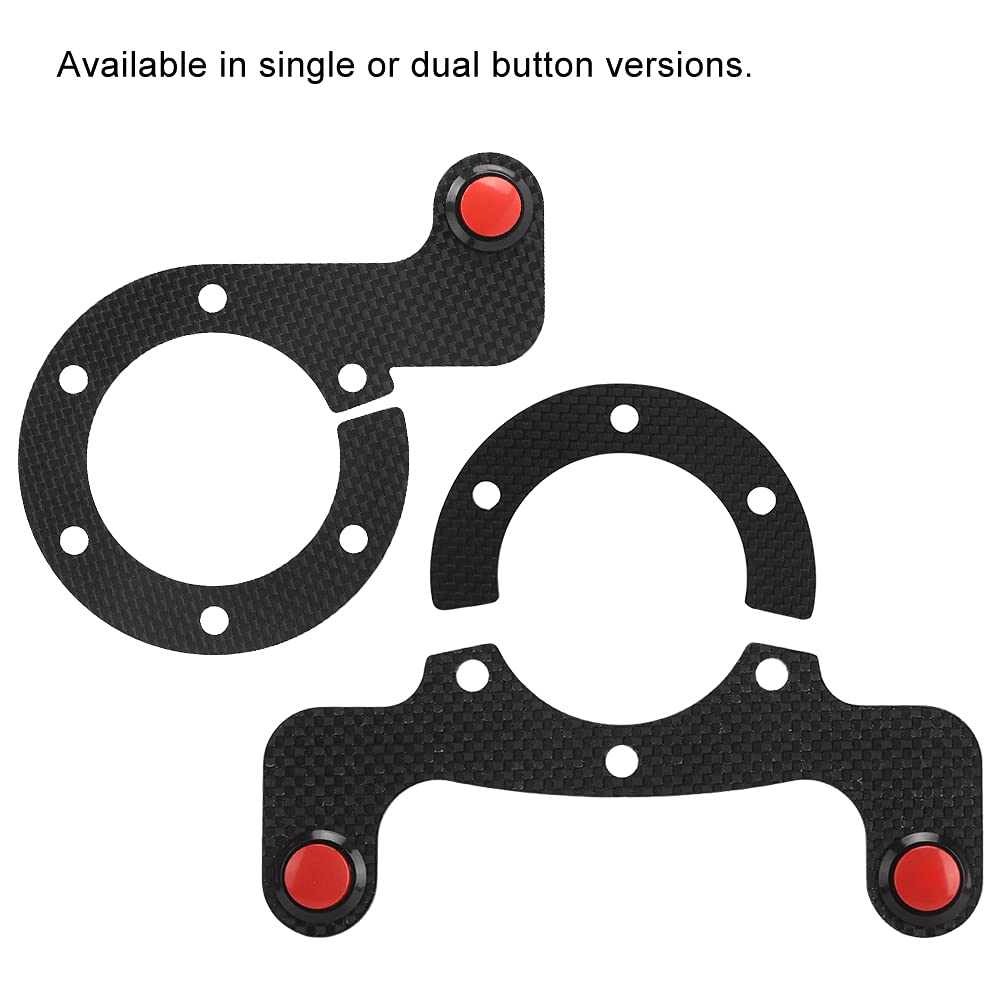 Steering Horn Button External Horn Button Kit Acrylic + Carbon Fiber Material for 6