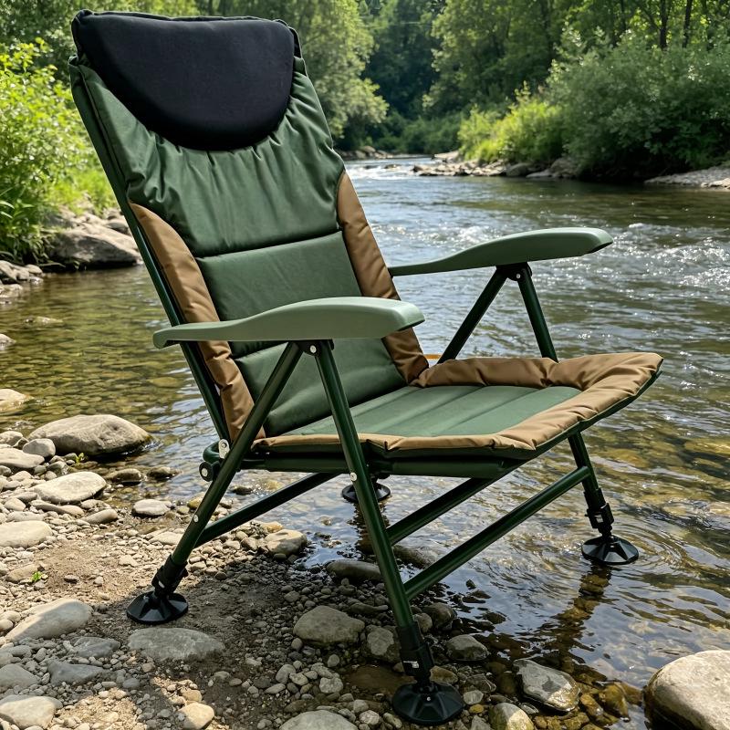 YX European-Style Multifunctional Folding Fishing Chair – Widened & Thickened for Leisure