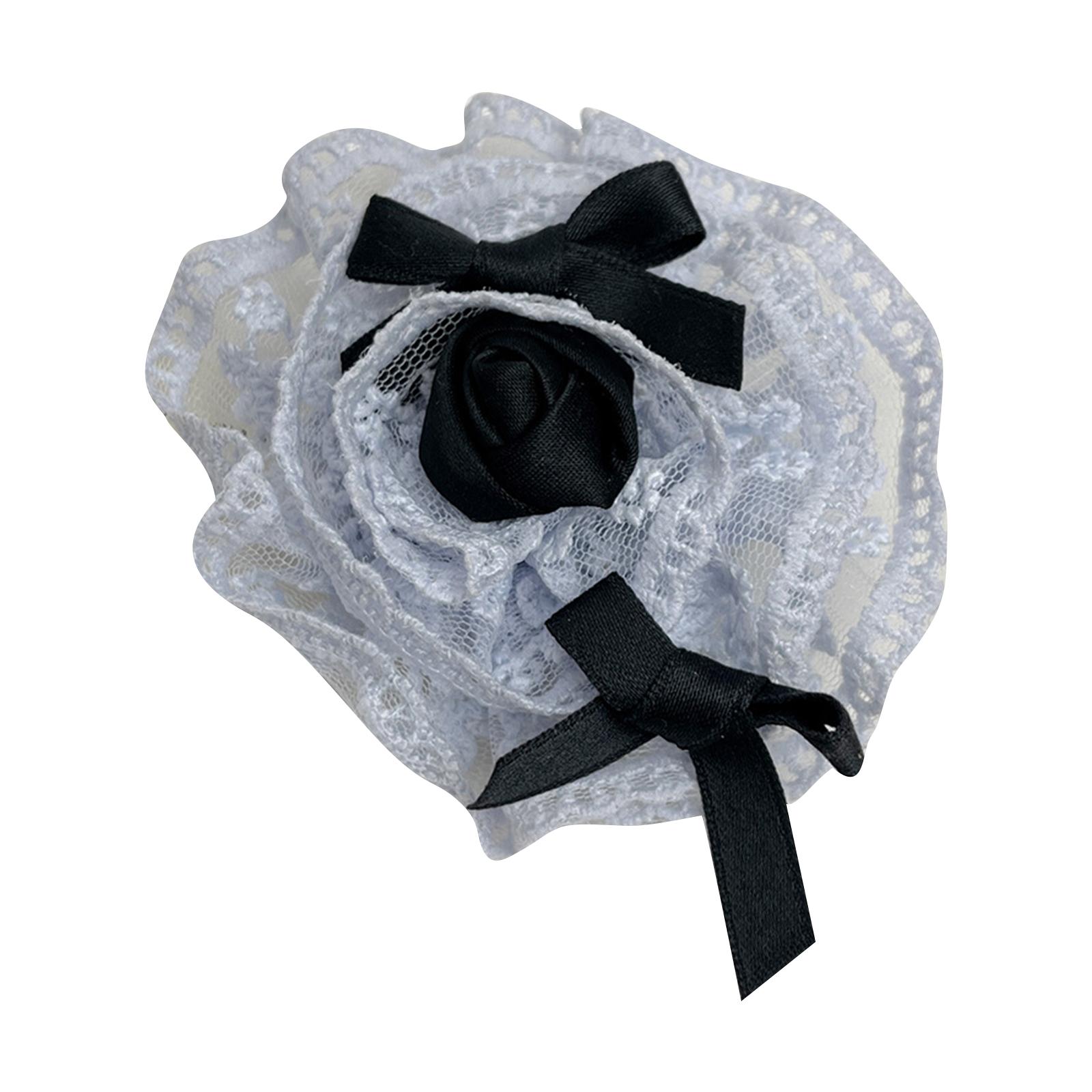 

Элегантная кружевная брошь с цветком розы, заколка для волос, милая кружевная заколка с цветком розы, брошь, ювелирное изделие, элегантная заколка для лацкана для женщин синий