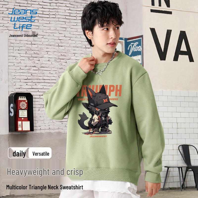 

JEANSWEST LIFE Мужской свитшот с графическим принтом и круглым вырезом L