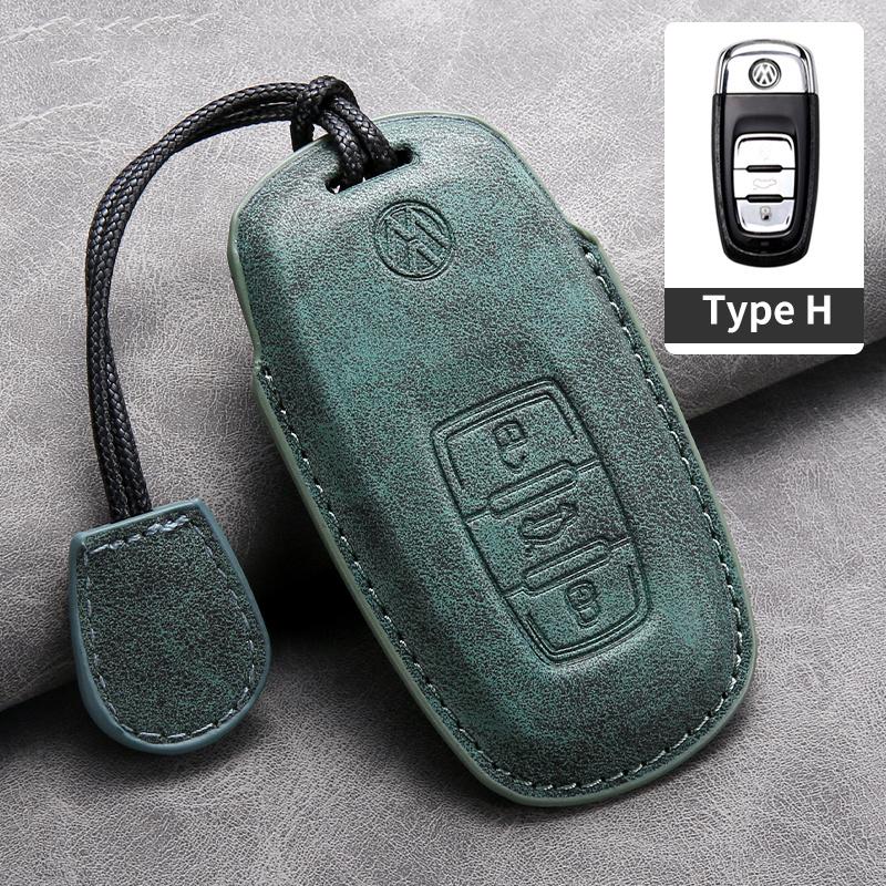 

Замшевый кожаный чехол-держатель для ключа автомобиля, ракушка, брелок для VW Tiguan Touran Caddy Beetle Jetta Eos Golf Polo Hella Автоаксессуары
