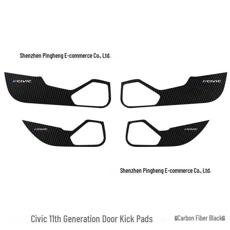 Carbon Fiber Door Anti-Kick Pad for 2021-2023 Honda Civic (11th Gen)
