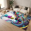 Music DJ Theme Soft Crystal Velvet Rug Custom Name & Text Print Non Slip Floor Rug for Bedroom Living Room