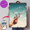 Justice D Texture Metal Poster Customized Wall Art Tin Sign Gift for Mancave Article Decoration Gaming Bar Accessories House