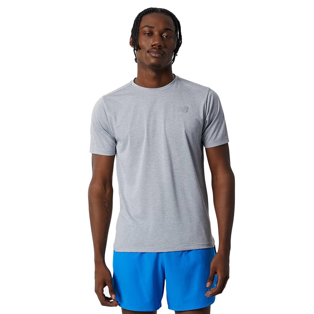 

Impact Run SS MT21262 Спортивная футболка с коротким рукавом Серая S [New Balance] Футболка Футболка (AG)
