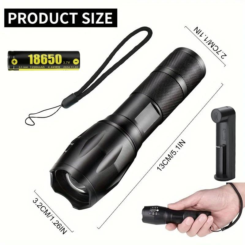 High Power LED Flashlights Self Denfense Tactical Torch Powerful Aluminum Alloy Flashlight Waterproof Zoom Outdoor With 5 Modes