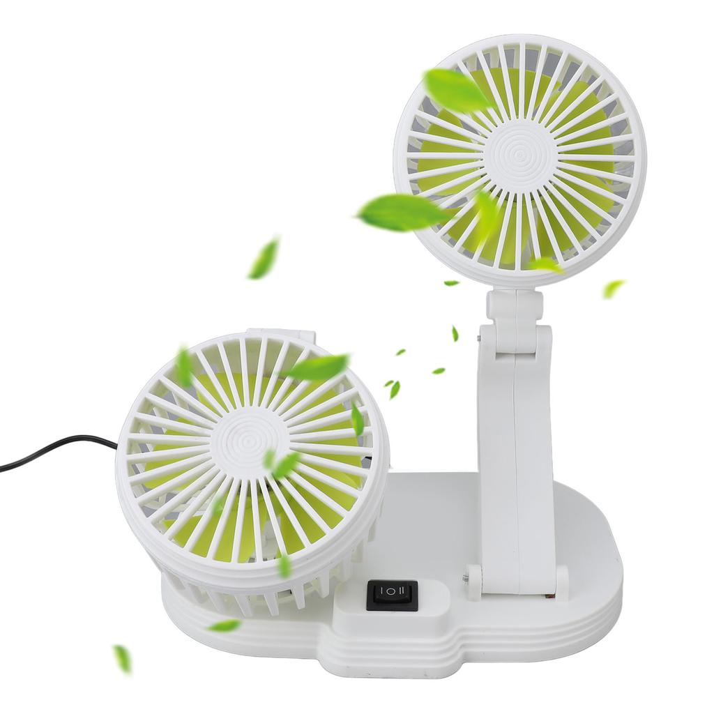 Car Dual Hd   Circulator Fan USB Powered Dashboard Cooling   Circulator Fan Electric Car Cooler Fan