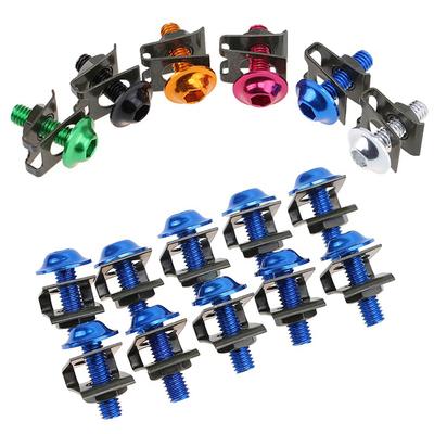 10 Adet 6mm Evrensel Motosiklet Grenaj Gövde Cıvataları Scooter Somunları M6 Kule Hız Bağlantı Elemanı Klipsleri Vida