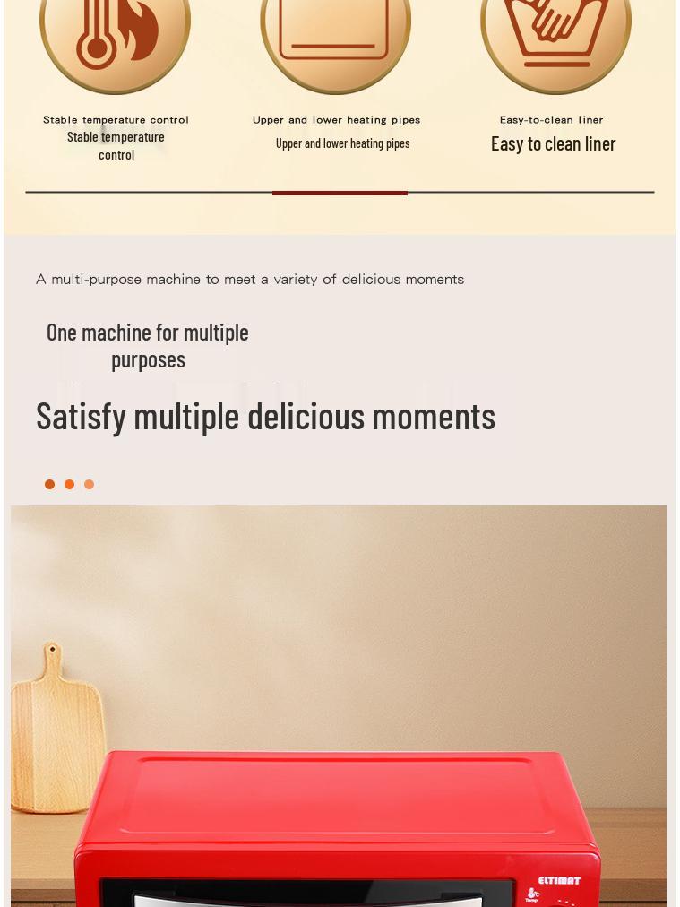 Large Capacity Multifunctional Electric Double Layer Baking Oven