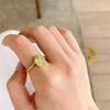 Youthway  Gold Pvd Plated  Stainless Steel Rings Wedding Statement Jewelry Freshwater Pearl Cubic Zirconia Ring