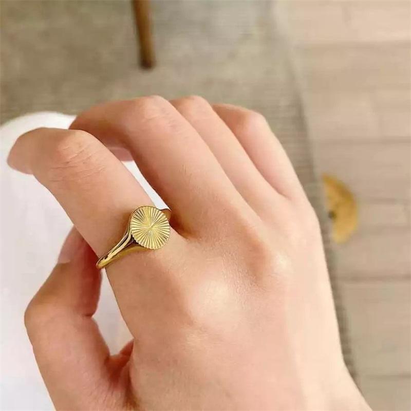 Youthway  Gold Pvd Plated  Stainless Steel Rings Wedding Statement Jewelry Freshwater Pearl Cubic Zirconia Ring
