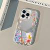 Colorful Flower Pattern Back Mirror Phone Case For iPhone 17 16 Pro 15 14 13 12 11 Pro Max X XR XS Plus 17 Air Shockproof Cover