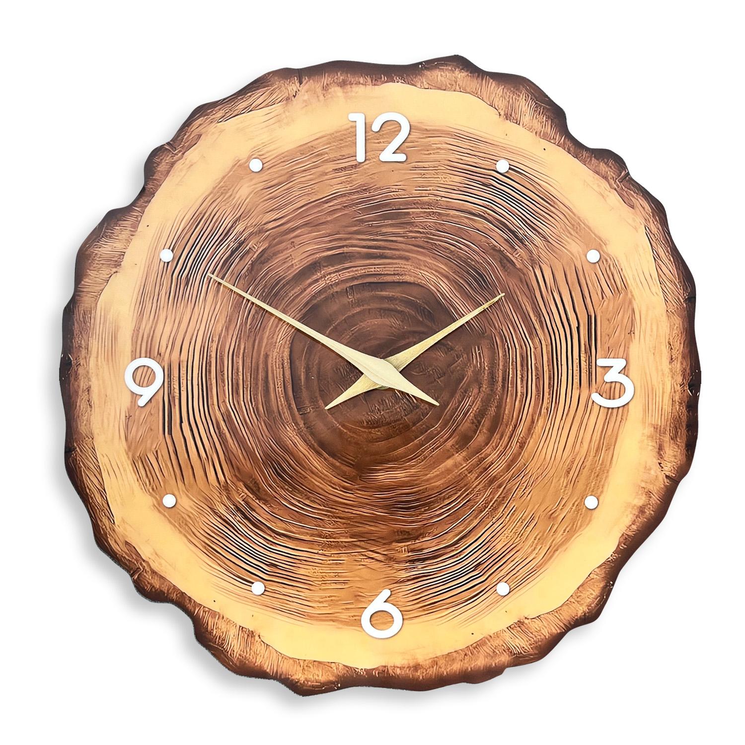 High-Quality 1Pc High-Quality Wooden High-Quality Ring High-Quality Wall High-Quality Clock, High-Quality Wood Cross-Section High-Quality Texture (as the picture,12inch)