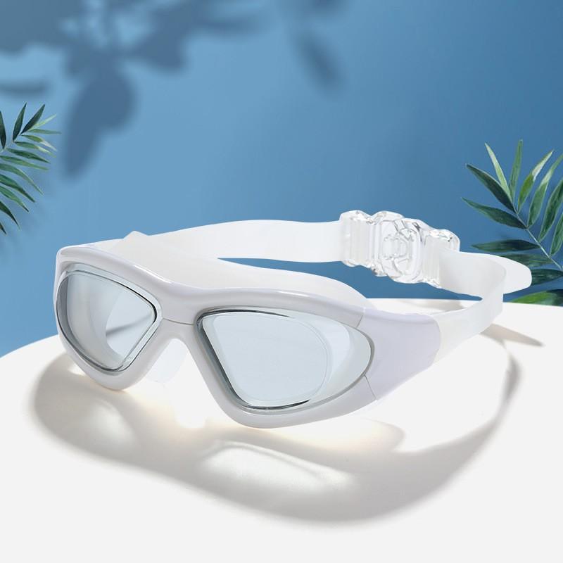 Adult Swim Goggles Anti-Fog Waterproof HD Diving Glasses Swimming Cap Set