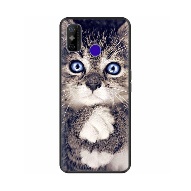 Pentru Tecno Spark 6 Go Husă pentru telefon Husa din silicon moale de desene animate pentru Tecno Spark 6 Go Spark6 Go Negru Tpu Bara de protecție drăguță de desene animate