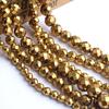 2/3/4/6/8/10mm Faceted Gold Color Hematite 15 Inch Round Stone Beads For Jewelry Making Loose Beads