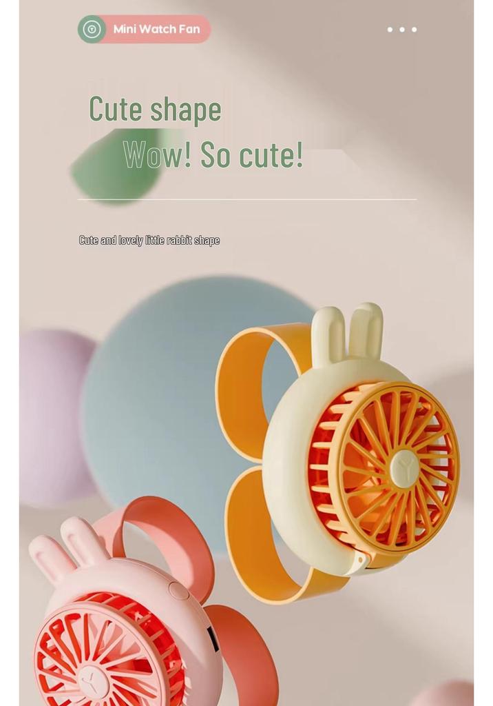 June 1st Children's Day Slap Bracelet Fan: Cute, Portable, Rechargeable, Student Wristband Mini Fan