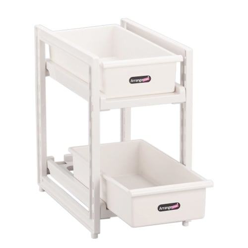 PEARL METAL Arrange Free Under-Sink Sliding Storage, 2 Tiers, H-5808