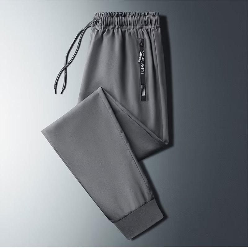 Sweatpants Men's Autumn and Winter New Fleece Thickened Large Size Zipper Casual Pants