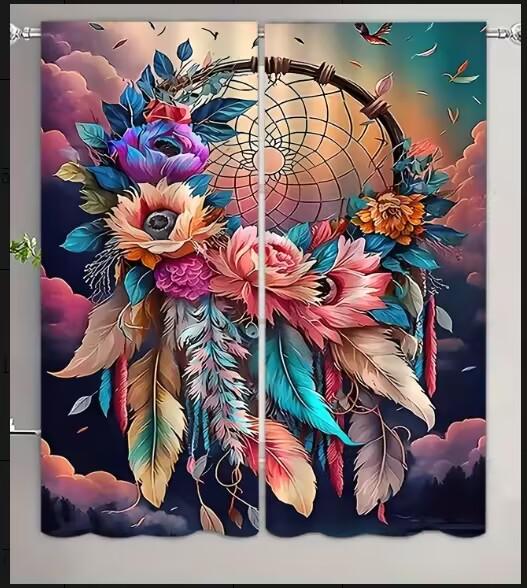 Romantic Water Droplet Red Rose Luxury Window Curtains For Bedroom Living Room Bathroom Kicthen Door Hall Cupboard On Sale 2PCS