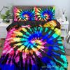 Rainbow Printing Bedding Set Colorful Stripe Soft,Comfortable And Breathable Comforter Cover King Queen Size Bedclothes Set 3pcs