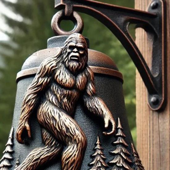 Yousheng Sasquatch Door Bell Vintage Middle Finger Wild Savage Welcome Door Hanger Bell Home Office Entrance Door Wall Hanging Metal Decorative Bell