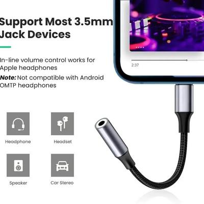 USB C Type C To 3.5mm Aux Adapter Type C 3 5 Jack Audio Cablefor iPhone 15 Pro Samsung Galaxy Huawei Earphone Cable Converter