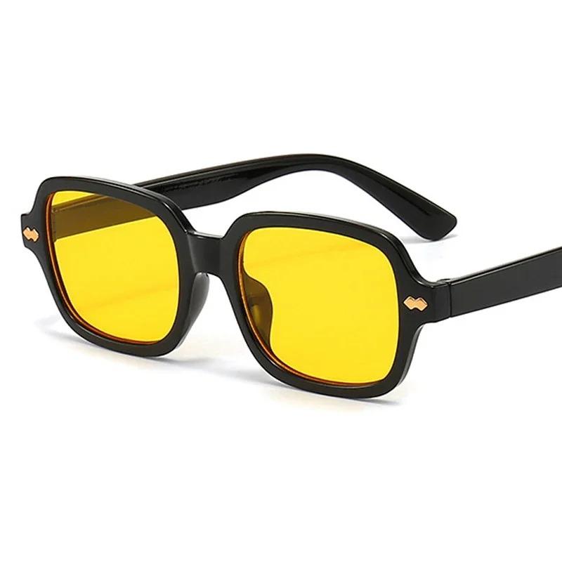 Trend Square Sunglasses Women Fashion Small Frame Luxury Driving  Sun Glasses Male Female Retro Rivet Uv400 Eyeglasses