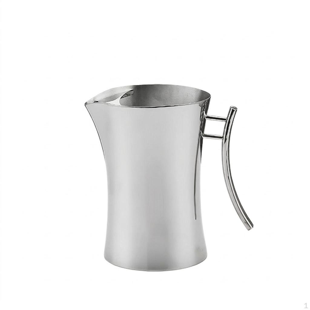 Water Pitcher with Handle Stainless Metal Carafe for Hosts, Dining Table, Home