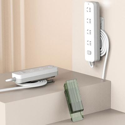 Power Bar Cable Management Cable Holder Self-adhesive Desktop Socket Retainer Wall-mounted Retainer Power Cable Organizer